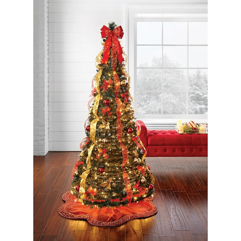 BrylaneHome Christmas Fully Decorated PreLit 6Ft. PopUp Christmas