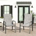 thumbnail image 5 of ELPOSUN Outdoor Patio Dining Chairs Set of 2,Breathable Seat Fabric and Alloy Steel Frame for Backyard Porch Garden Sunroom ,Durable Frame for Lawn Garden Backyard, Light Gray, 5 of 11