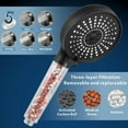 thumbnail image 5 of Filtered Shower Head Set, High Pressure Rain Shower with Handheld Showerhead Combo, Self-adhesive Holder/59" Hose, 20 Stage Filter Removes Chlorine and Harmful Substances (Square,Chrome), 5 of 8
