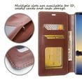 thumbnail image 3 of Samsung Galaxy Note 9 Case, Slim Flip Folio [Kickstand] Pu Leather Wallet Case with ID & Card Slots & Pocket Phone Case Cover for Galaxy Note 9 - Brown, 3 of 5
