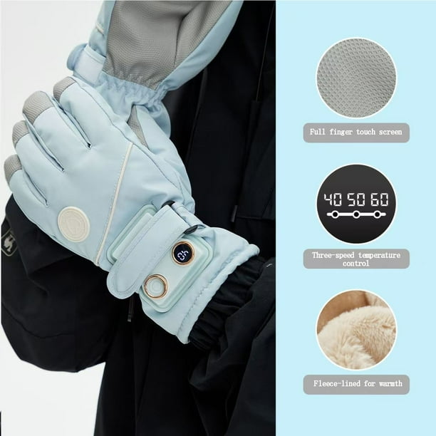 Guantes calefactores para cargar motocicletas, bicicletas, calentar baterías de litio para hombres y mujeres para abrigarse en invierno.