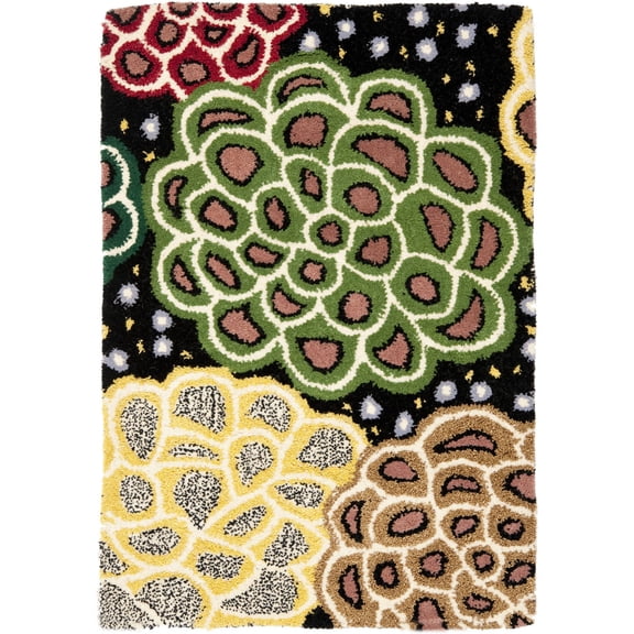 SAFAVIEH Soho Acadia Geometric Wool Area Rug, Black/Multi, 2' x 3'