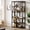 Brown, variant on Finmind 70.8" Tall Industrial Bookshelf, 5-Tier Displaying Bookcases with 8 Open Storage Shelf for Home Office, Living Room, Bedroom, Gray