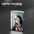 thumbnail image 4 of Husky siberiano-theme Copper Metal Lighter Shell, Premium Replacement Refillable Lighter Case with Durable Metal Construction, Compatible with Zippo and Most Standard Lighter Models, 4 of 6