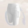 thumbnail image 4 of Likimi Yoga Shorts For Women High Waist Workout Solid Color Stretchable Shorts With Pockets White Size 2Xl, 4 of 4