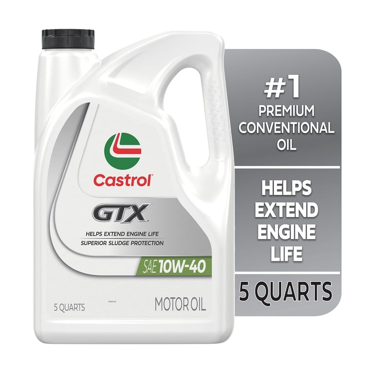 Castrol GTX 10W-30 Conventional Motor Oil, 5 Quarts, Case of 3