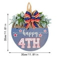 thumbnail image 2 of Harlier Happy 4th of July Patriotic Door Decorations, Independence Day Door Sign Patriotic Wreaths for Front Door, Memorial Day Decor Outdoor Wall Art for Porch Wall Window Decor, 2 of 6