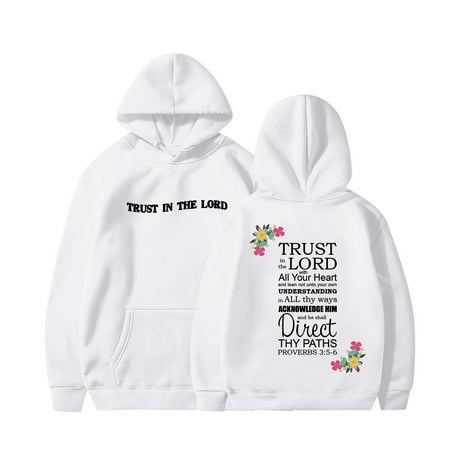 

Christian Faith Sweatshirt Baby Trust In The Lord Print Hoodies Jesus Pullover Tops Warm and Cozy Hooed Jacket Toddler Winter Clothes Birthday Gifts for Little Boys Girls