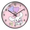 thumbnail image 2 of Reloj de pared con orejas grandes de Hello kitty, reloj de pared con diseño de perro, canela, cuarzo súper silencioso, radio de tiempo Sanrio, creativo, 2 of 5
