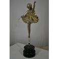 thumbnail image 6 of Nifao Ballerina Bronze Statue in Silver Finish – Home Office Decor Sculpture, 14"L x 15"W x 28"H, 6 of 11