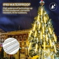 thumbnail image 5 of ZOELNIC LED Falling Rain Lights with 30cm 8 Tube 192 LEDs, Meteor Shower Light, Falling Rain Drop Lights, Icicle String Lights for Holiday Party Wedding Christmas Tree Decoration (Warm White,2Pack), 5 of 10