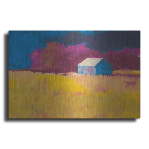 Luxe Metal Art 'Early Fall near Roanoke' by Mike Kelly, Metal Wall Art, 16"x12"