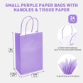 thumbnail image 3 of Bolsas de regalo DjinnGlory, color morado y lavanda con papel de seda, paquete de 24, 3 of 9