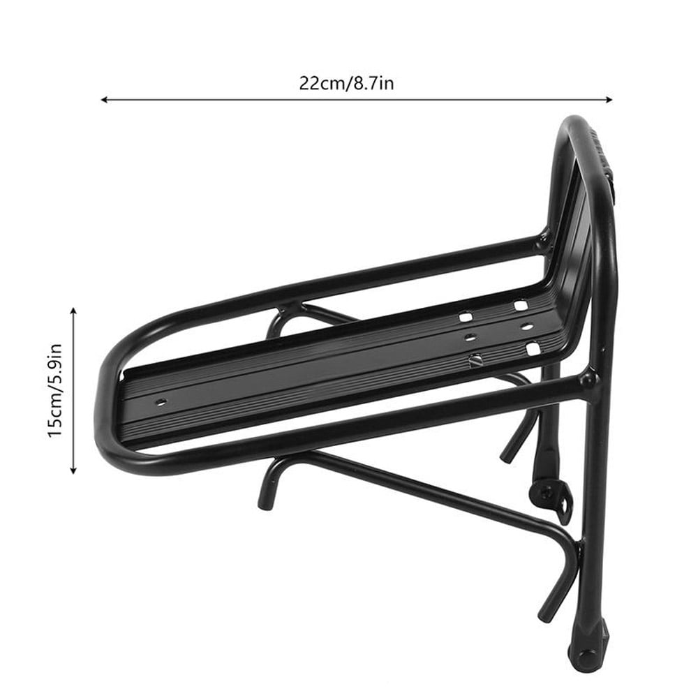 Bicycle Carrier Front Rack,Bike Aluminum Alloy Front Rack With Fender Board suitable for Luggage Bicycle Cycling,black 