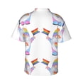 thumbnail image 3 of Fotbe LGBT Gnomes Hawaiian Shirt for Men Unisex Summer Beach Casual Short Sleeve Cotton Linen Button Down Shirts-Medium, 3 of 9