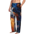 thumbnail image 6 of Salouo Cosmic Dog Starry Night Print Pajama Pants for Men, Lounge Pants Elastic Waistband Casual Men's sleepwear Loungewear Sleep Pajama Pant -Medium, 6 of 7