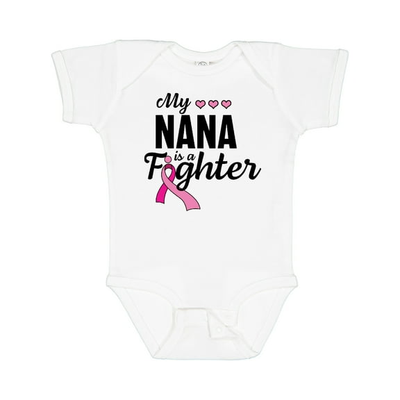 Inktastic Breast Cancer Awareness My Nana is a Fighter Boys or Girls Baby Bodysuit