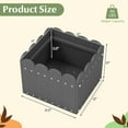 thumbnail image 3 of Gymax 2 Pack Square Planter Box Weather-Resistant HDPE Flower Pot Garden Bed Grey, 3 of 9