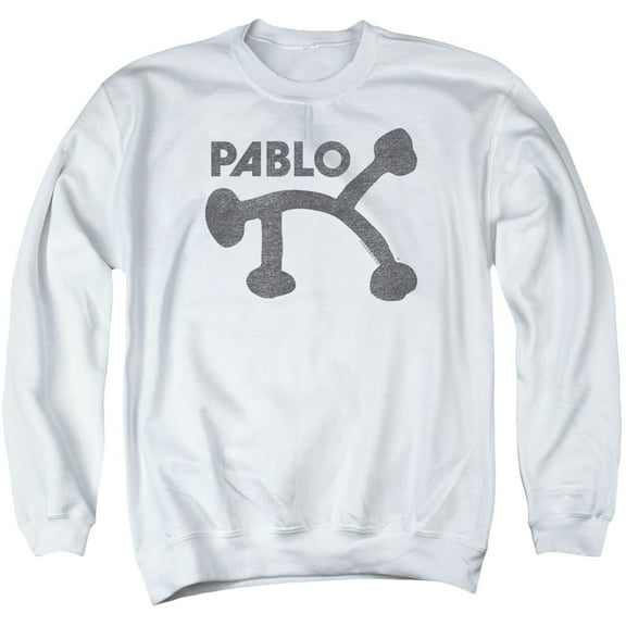 Pablo Retro Pablo Adult Crewneck Sweatshirt White