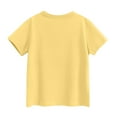 thumbnail image 5 of Viluyesy Boys T-Shirt, Soild Color Crew Neck Short Sleeve Summer Casual Cotton Basic Tee Yellow 2T, 5 of 6