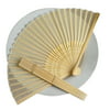BalsaCircle Decorative Silk Fabric Folding Hand Fans Wedding Favor - Ivory
