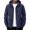 Dark Blue, variant on Windbreaker Jackets for Men Stand Collar Outdoor Windbreaker Stretch Hood Hiking Commute Jacket with Chest Zipper Pocket Black 2XS