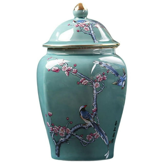 GUOOL Pot de Fleurs en Céramique Pot de Thé Conteneur Bonbons Centre de Table L