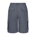 thumbnail image 7 of Jinhomg Big and Tall Cargo Shorts for Men Relaxed Fit Non-Iron Workout Shorts Moisture Wicking Quick Dry Work Short with Multi-Pockets Dark Gray,M, 7 of 7