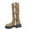 Khaki, variant on Mgmyaa Women's Winter Knee-High Snow Boots Fur Lined Comfortable Mid Calf Waterproof Boots with Belt Buckle