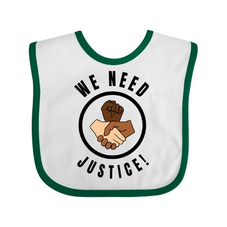 

Inktastic Black History Month We Need Justice Hands Gift Baby Boy or Baby Girl Bib