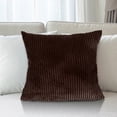 thumbnail image 4 of JilgTeok 1 Packs Solid Color Corn Stripe Cushion Cover Corduroy Sofa Pillow Case Modern Home Decor Throw Pillow Cover for Living Room Bedroom Cozy Accent, 4 of 7