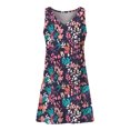 thumbnail image 3 of WILLBEST Vestidos De Verano Para Mujer 2025, Vestido Playero Bohemio Informal Sin Mangas Con Cuello De Camiseta Floral Y Bolsillo, 3 of 3