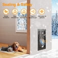 thumbnail image 4 of Large Doggy Door for Walls Black Aluminum Dog Door Metal Pet Door for Interior & Exterior Wall, Heavy Duty Doggie Door for Dogs up to 110lb, with 2 Magnetic Flaps, Closing Panel & Telescoping Tunnel, 4 of 9