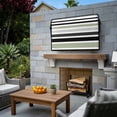 thumbnail image 3 of Outdoor TV Cover 58x37x4.5in, Abstract Minimalist Colorful Stripe Weatherproof TV Screen Protector with Zipper, Coarse Stripes Outside Television Cover Fits Up to 60-65", 3 of 9