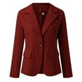 thumbnail image 5 of Yindaity Casual Blazers for Women Long Sleeve Suit Coat Regular Fit Work Office Business Formal Suit Jackets Ladies Autumn Winter Outwear (,3XL), 5 of 6
