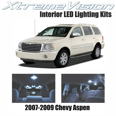 - XtremeVision LED for Chrysler Aspen 2007-2009 (14 Pieces) Cool White Premium Interior LED Kit Package + Installation Tool
