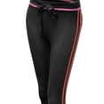 thumbnail image 3 of FashionOutfit Women's Stripe 3/4 Length Capri Skinny Workout Yoga Pants, 3 of 3