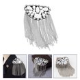 thumbnail image 4 of KAKOWELY 1Pc Metal Rhinestone Brooch Clothes Accessory Creative Tassel Shoulder Board,4.33"X2.95"X4.33", 4 of 5