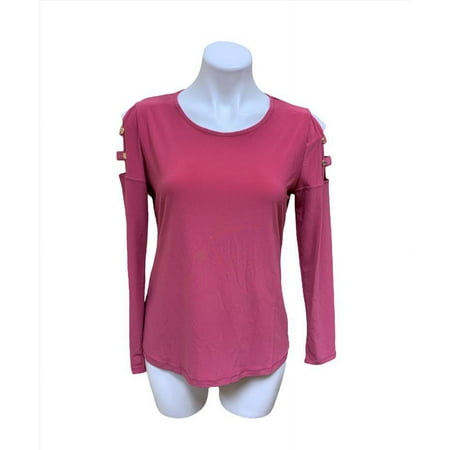 NINE WEST Women's Berry Cold Shoulder Strap Top, Large