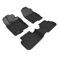 3D MAXpider Custom Fit Kagu Floor Mat (Black) Compatible with Honda Civic (w/Rear Usb Port) 2022-2025- Full Set