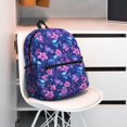 thumbnail image 5 of Pofeuu Blue Skull Leaf Print Laptop Backpack Travel Canvas Backpack for School Lightweight and Comfortable Backpack College Backpack Schoolbag, 5 of 6