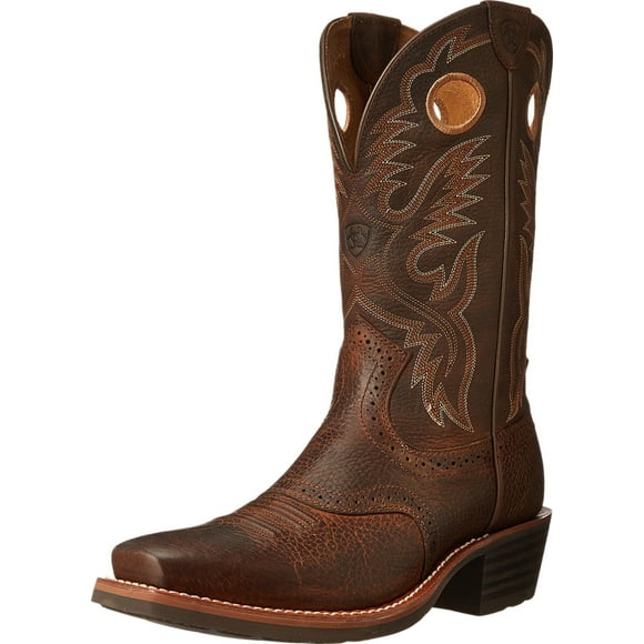Ariat Men's Heritage Roughstock Western Boot, Brown Oiled Rowdy, 10 Wide