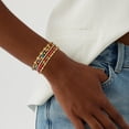 thumbnail image 3 of Dainty Cross Clover Gold Beaded Pearl Bracelet Stack for Women,Handmade Boho Gold Plated Beads Stretch Stackable Bracelets Fashion Birthday Prom Jewelry Accessories Gift Friendship, 3 of 7