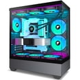 thumbnail image 1 of Funda para PC FOIFKIN F1 con ventilador ARGB ATX Mid-Tower tipo C de 6 PWM, color negro, 1 of 7
