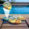 thumbnail image 5 of Chririnla Womens Flip Flops Sunset Sea Turtle Print Casual Non-Slip Quick Dry Slides Sandals Fashion Lightweight Thin Strap Beach Sandal for Walking Vacation, 5 of 7