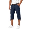 thumbnail image 3 of CONZONE Mens Baggy Cargo Shorts Straight Leg Workwear Shorts for Men Trendy Buttons Solid Soft Outdoor Hiking Shorts With Pockets, 3 of 5