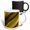 Multicolor, variant on 3drose, Image of Waves of Shades of Gold Cascade Down, 11oz Two-tone Green Mug