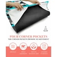 thumbnail image 3 of Aqua Stripe Yoga Towel for Hot Yoga Non Slip, Ombre Grey Moire Geometric Modern Abstract Yoga Mat Towel Absorbent Yoga Sweat Towels Microfiber Hot Yoga Blanket for Bikram Pilates 26"x70", 3 of 7