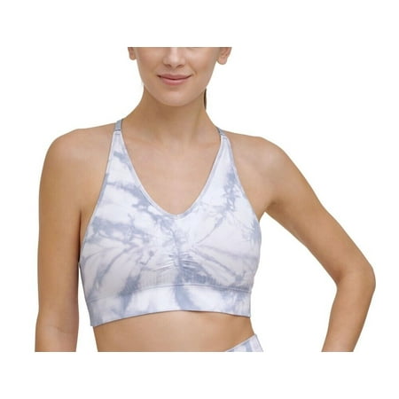 

Dkny Sport Women s Tie-Dyed Mesh-Back Sports Bra white Size M MSRP $50