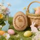 thumbnail image 1 of Wooden Openable Easter Decorations Eggs Hanging Ornaments For Easter Tree Decorations Basket Filler, 1 of 6